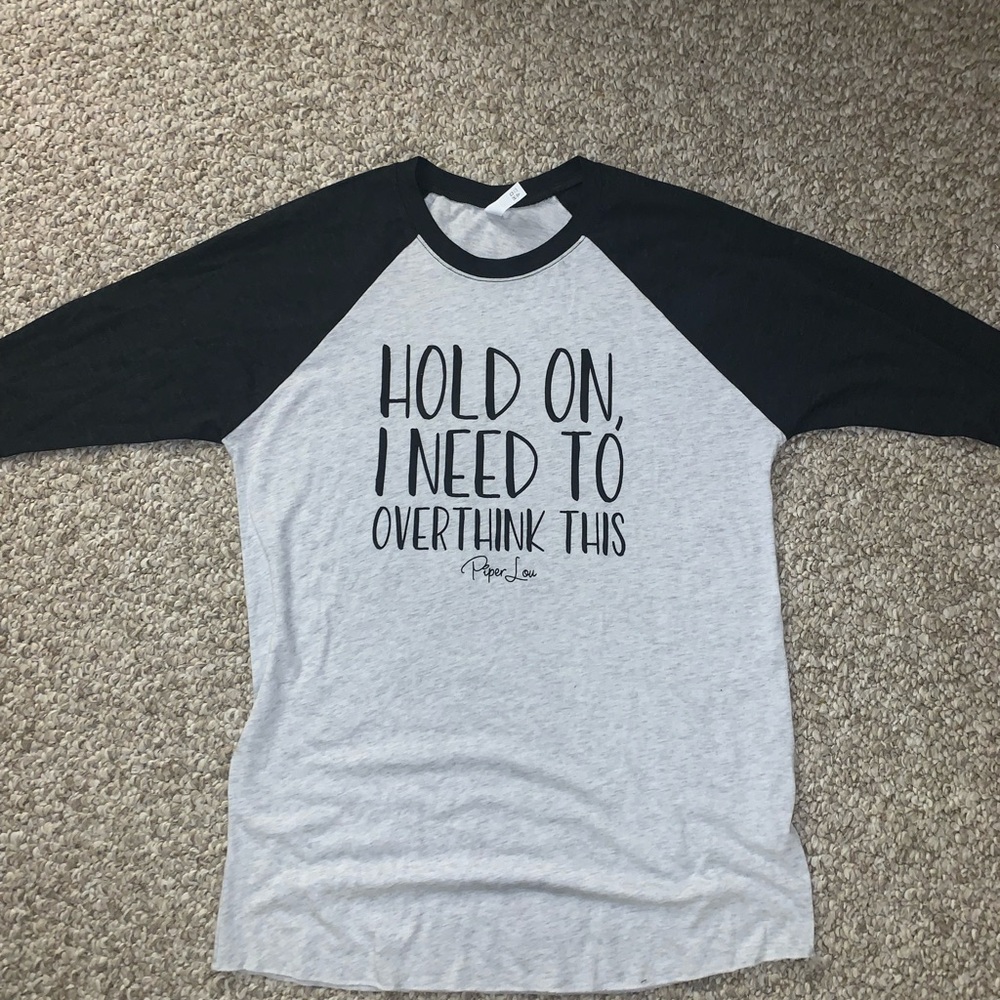 Black and Gray Raglan / baseball Tee